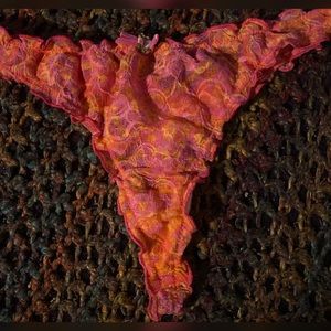 Vintage Victoria’s Secret Thong Panties Angels Ruffled NWOT